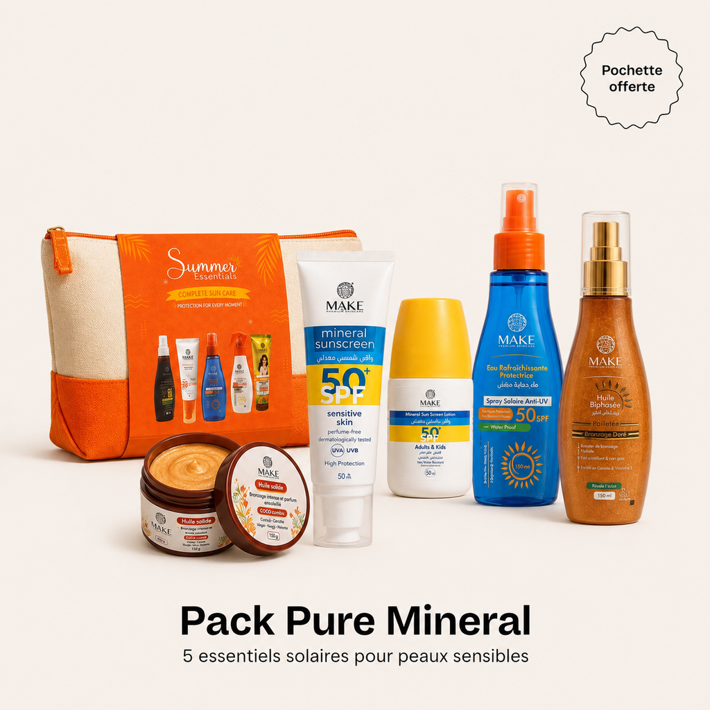 Pack Pure Mineral : 5 Essentiels Solaires Peaux Sensibles