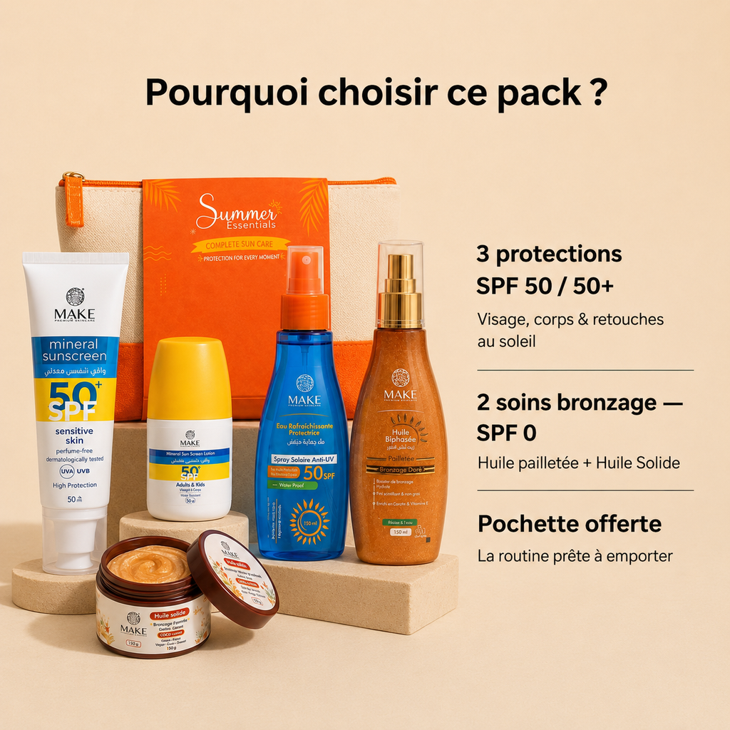 Pack Pure Mineral : 5 Essentiels Solaires Peaux Sensibles