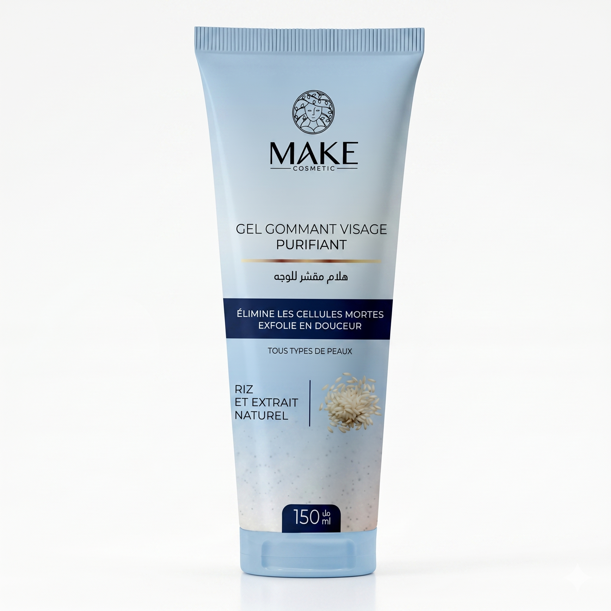 Gel Gommant Visage Purifiant / Riz et Extrait Naturel