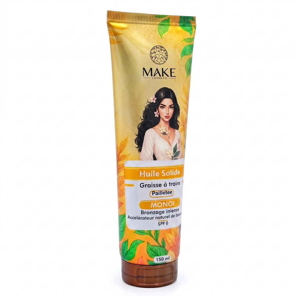 Huile Solide Pailletée Bronzage Intense / Monoï SPF 0