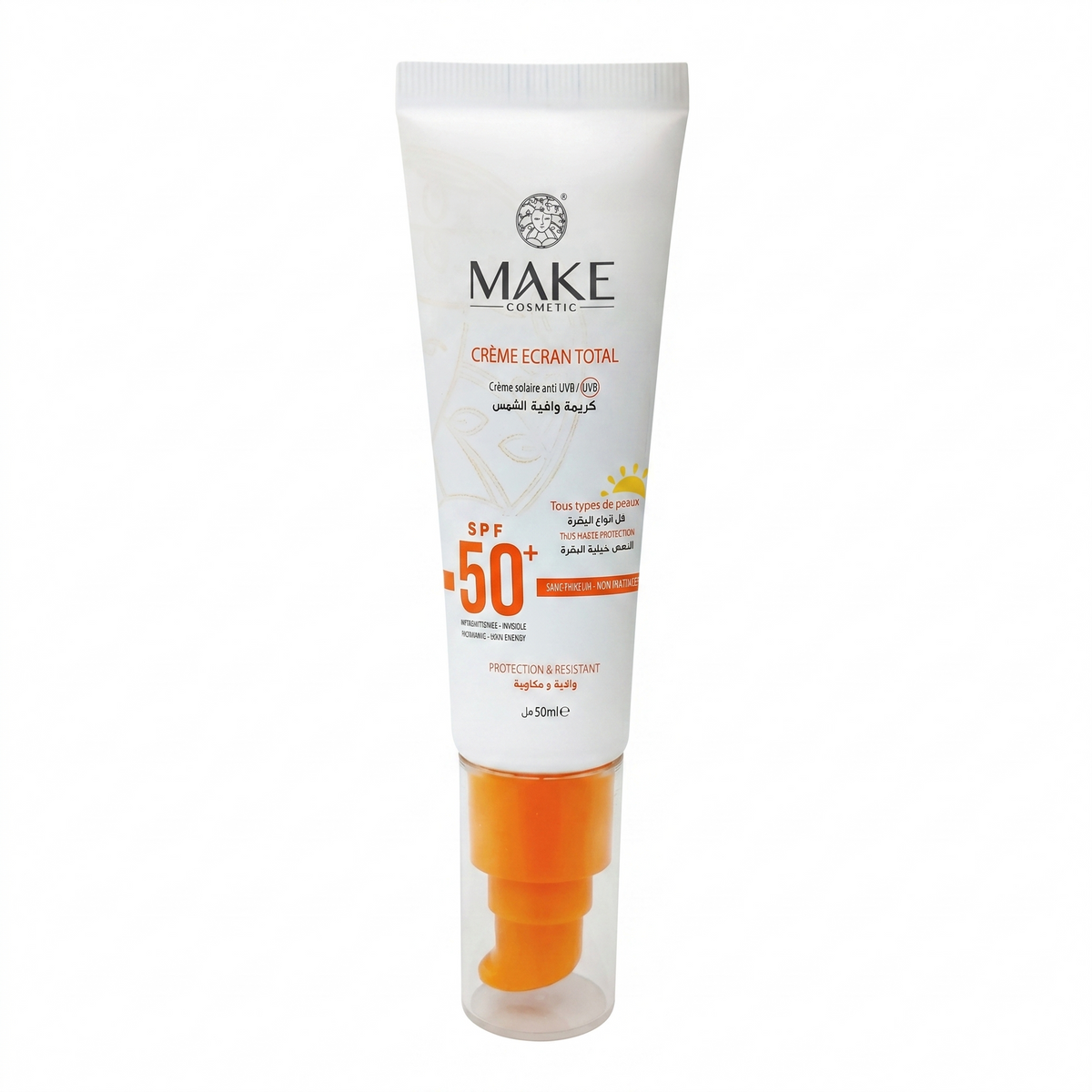 Crème Écran Total / Solaire Anti UVB-UVA SPF 50+