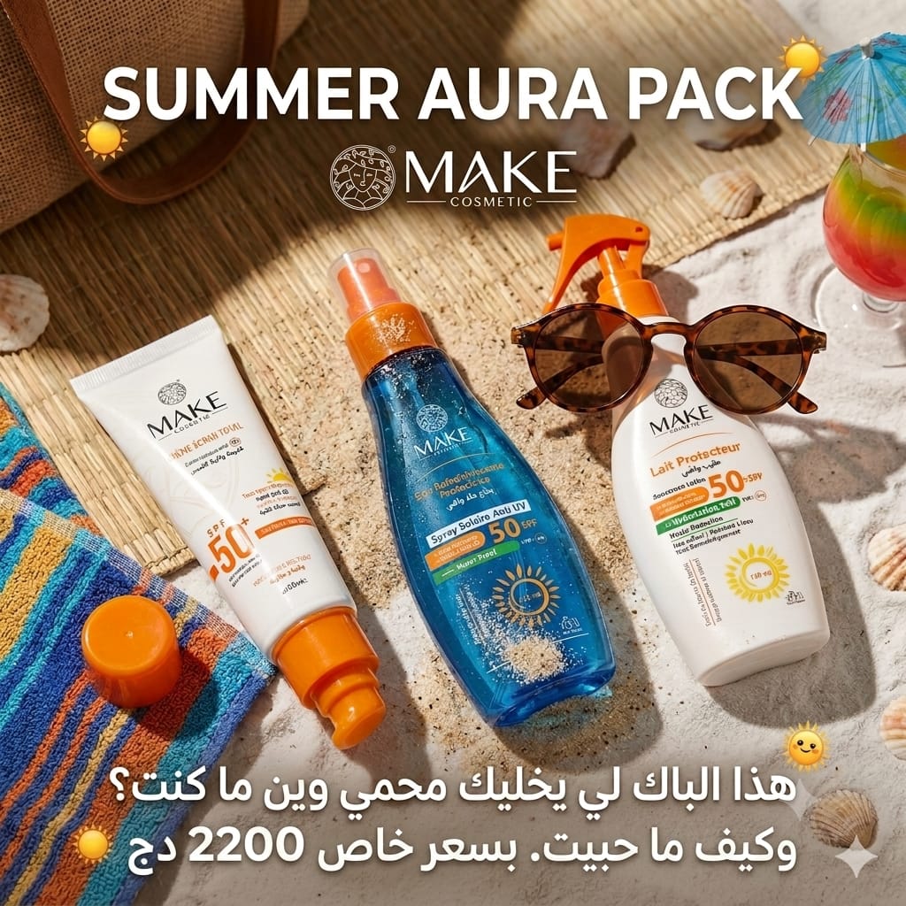 Pack Summer Aura (Écran Total + Lait Protecteur + Eau Rafraîchissante)
