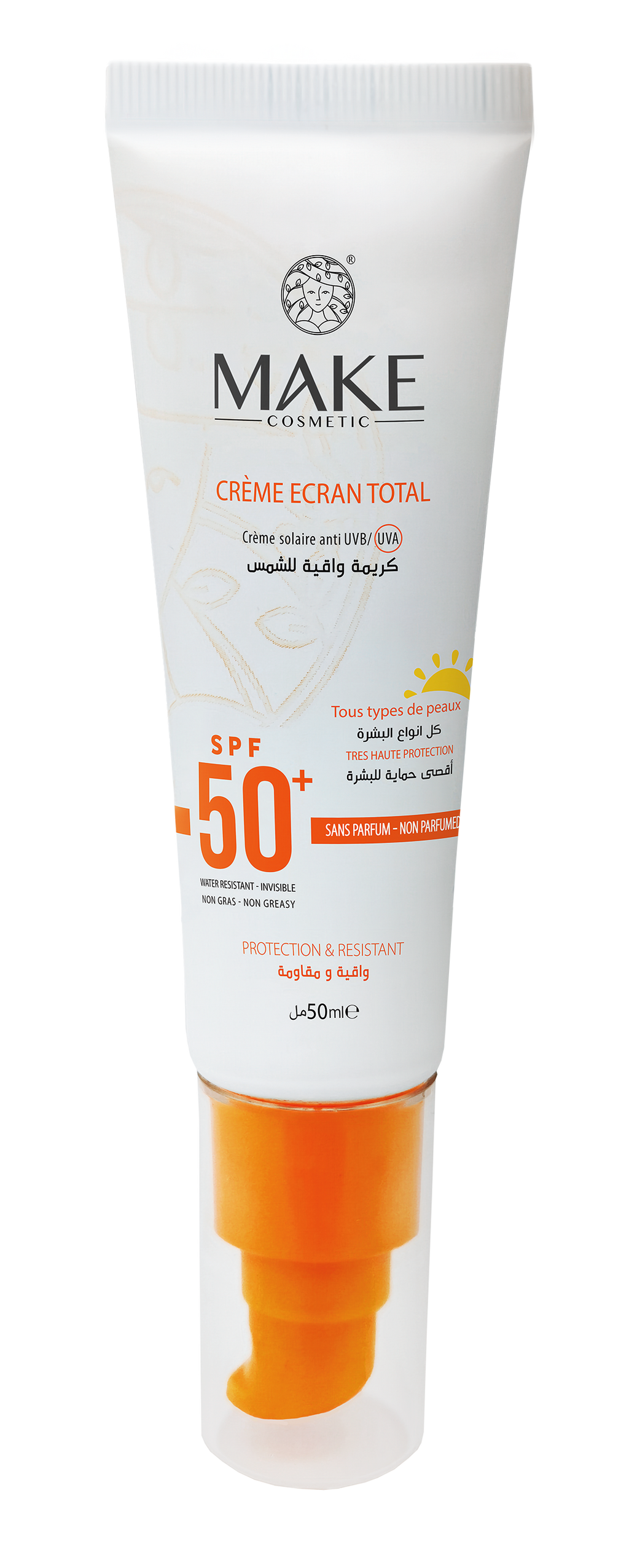 Crème Écran Total / Solaire Anti UVB-UVA SPF 50+