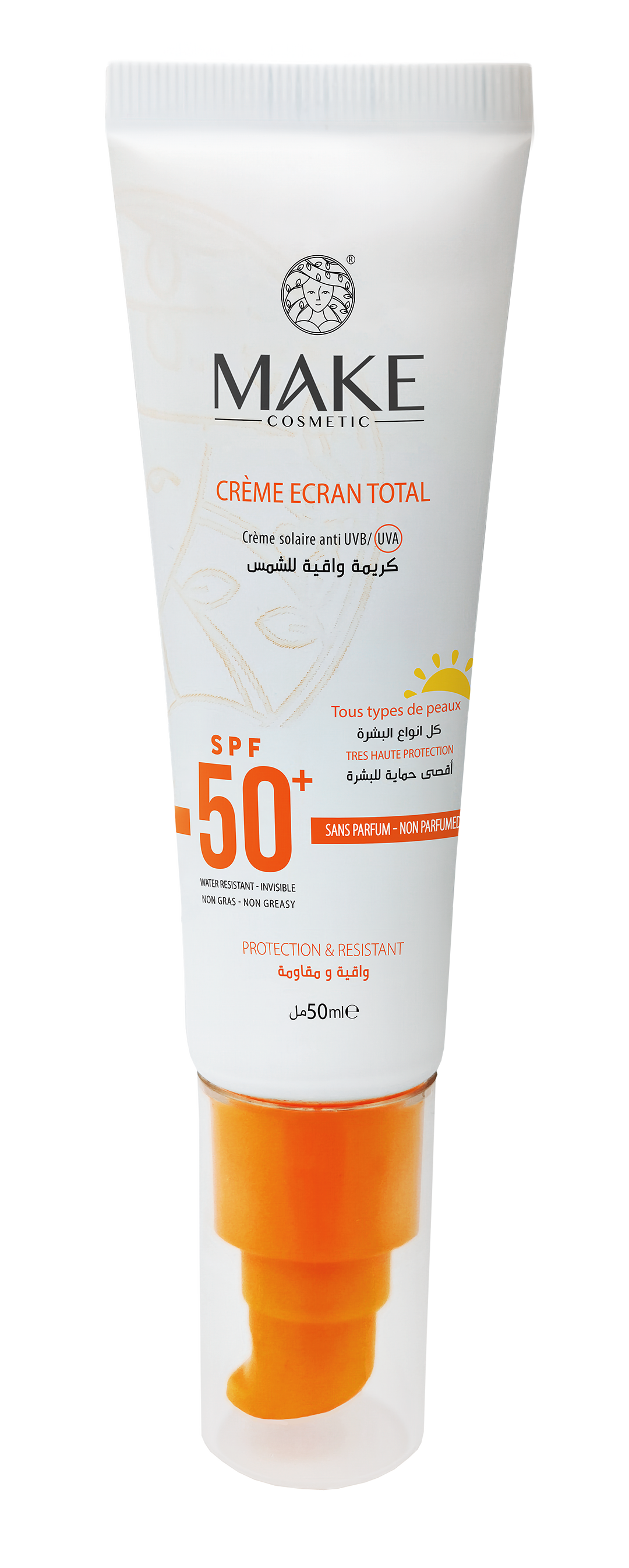 Crème Écran Total / Solaire Anti UVB-UVA SPF 50+