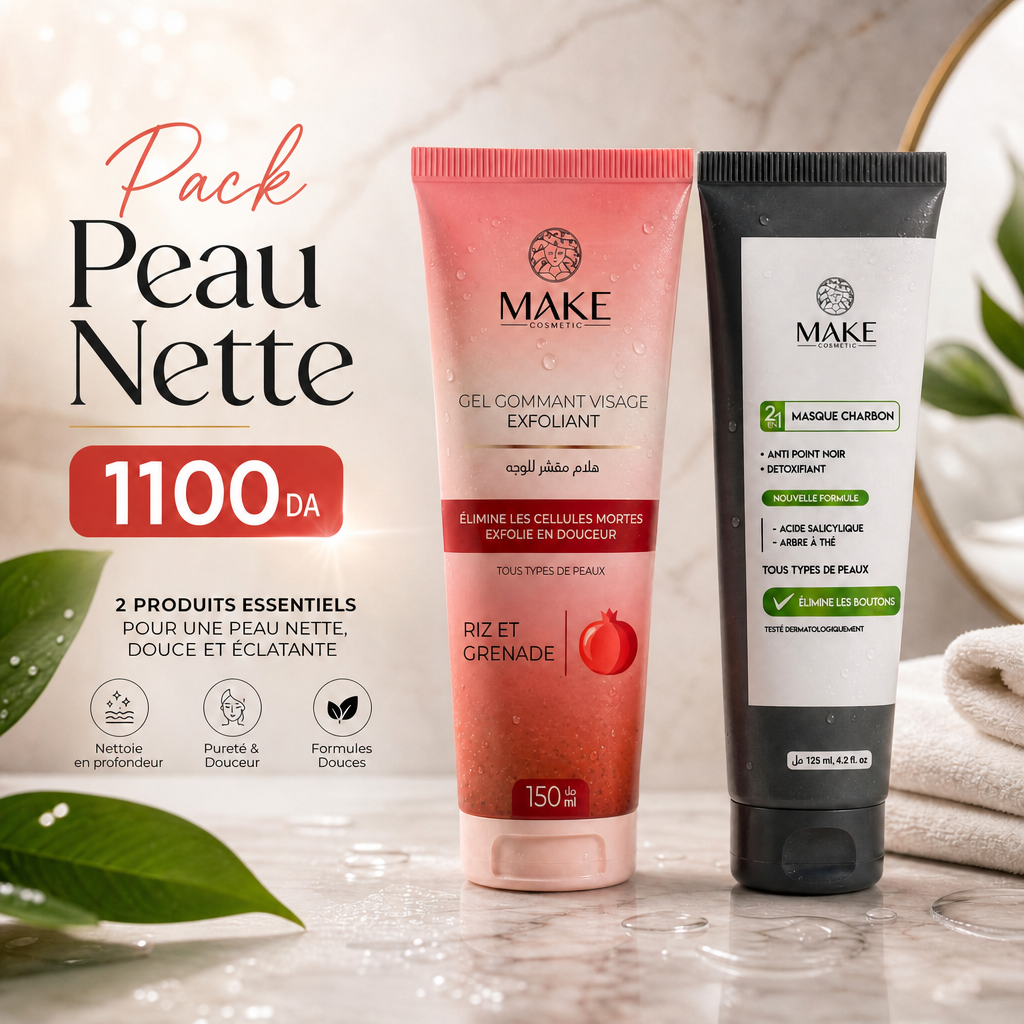 Pack Peau Nette — Masque + Gommage au choix