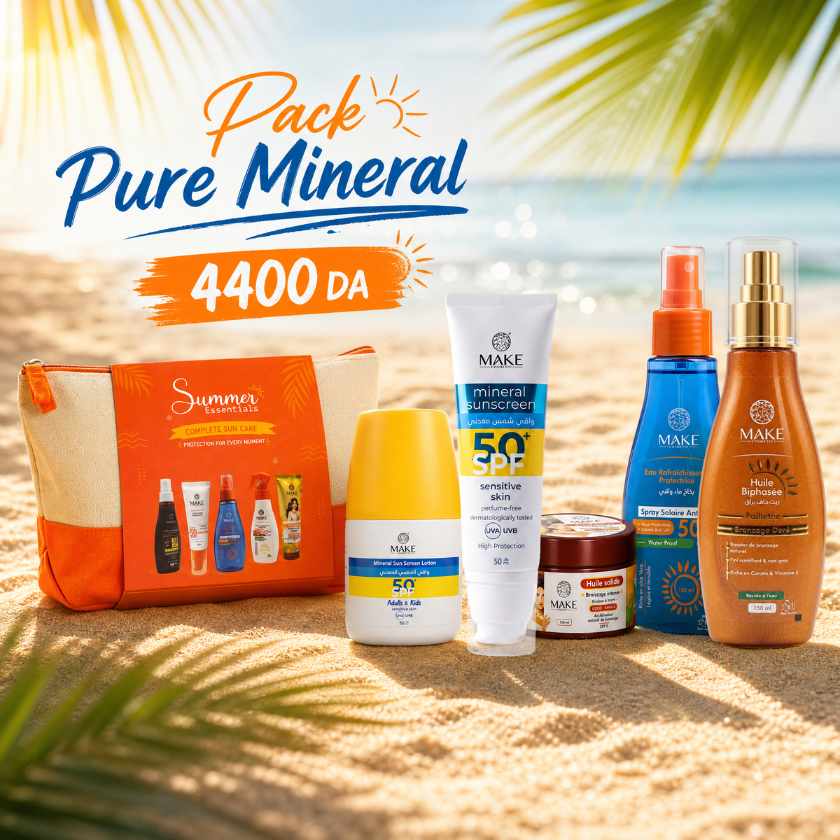 Pack Pure Mineral — Routine Solaire Haute Tolérance & Bronzage
