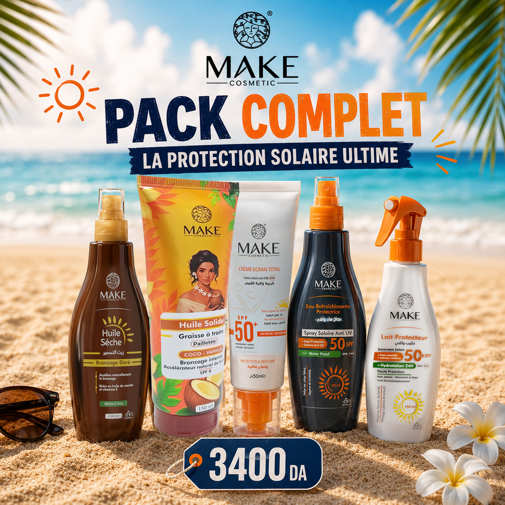Pack Complet 1 – 5 Essentiels Solaires MAKE Cosmetic